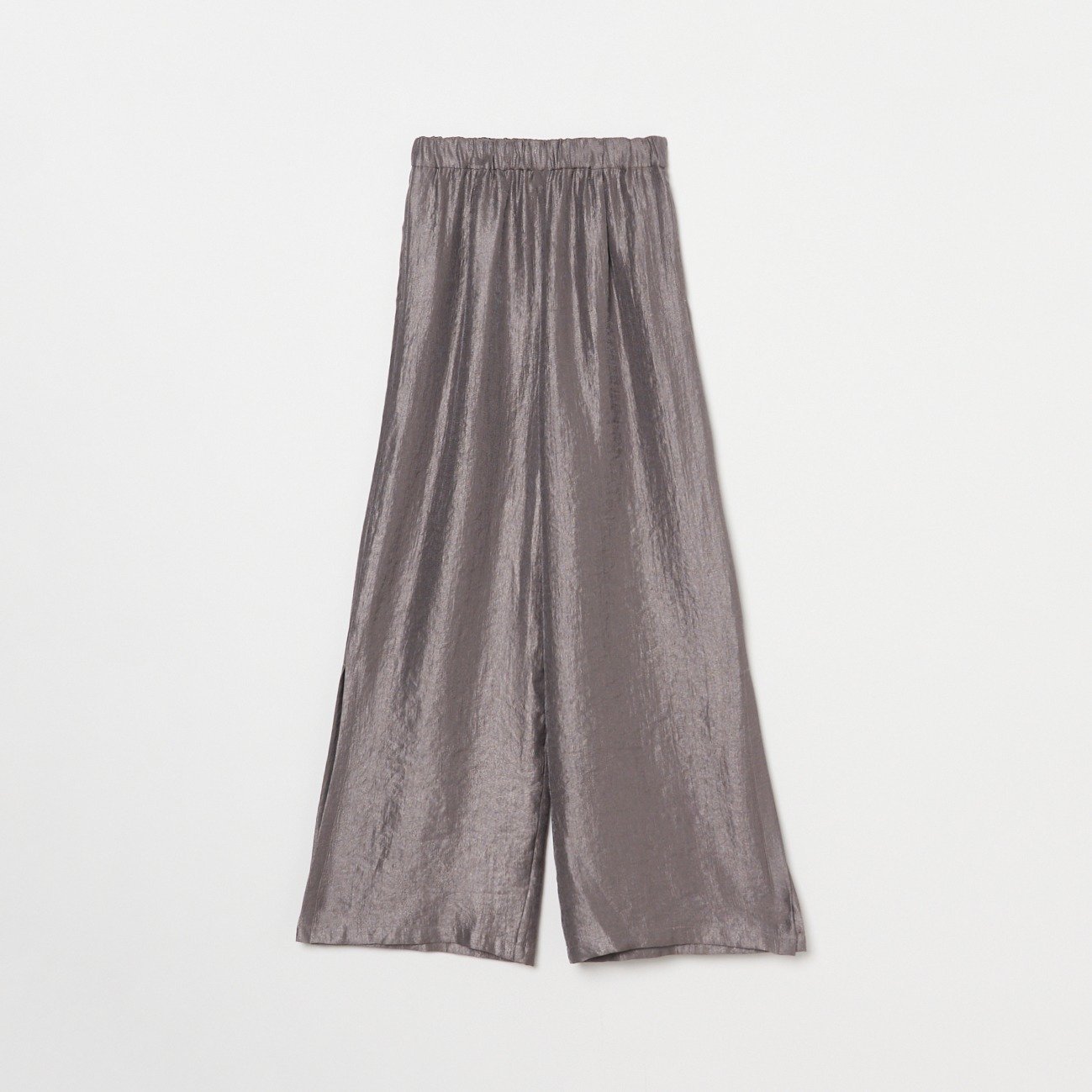 HELIOPOLE SATIN SLIT EASY PANTS エリオポール パンツ その他のパンツ ホワイト