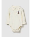 GAP (K)Gap × ディズニー オーガニックコットン ボディスーツ (ベビー) ギャップ マタニティウェア・ベビー用品 ロンパース・カバーオール ベージュ