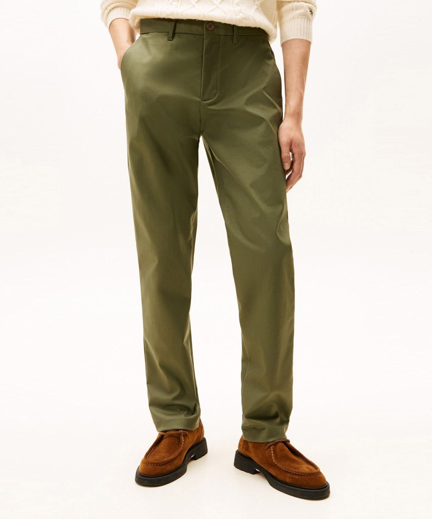 [SALE / 40 % OFF] TOMMY HILFIGER 덴톤 텐셀 스트레치 팬츠 토미 힐피거 팬츠 치노 팬츠 네이비 카키 그린 [무료 배송]