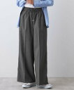 【SALE/10%OFF】Dessin 【セットアップ可/ウエストゴム/洗える】サイドライン入りワイドパンツ デッサン パンツ その他のパンツ グレー ブラック【送料無料】
