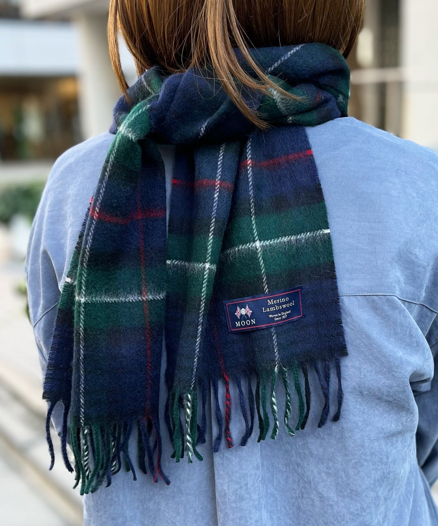 yield 英国製 Merino Lambs Wool メリノウール マフラー イールド ファッション雑貨 マフラー・ストール・ネックウォーマー グリーン グレー イエロー ブラック ベージュ ネイビー ブラウン