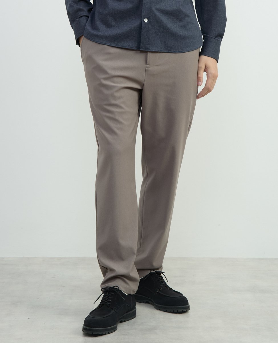 MEN'S MELROSE トリコットストレッチイージーパンツ(セットアップ可) メンズメルローズ パンツ スラックス・ドレスパンツ ネイビー ベージュ ブラック