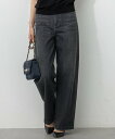 23区 L 【Oggi3月号掲載/新色追加/洗える】23区DENIM ストレッチ ワイドパンツ ニジュウサンク パンツ ジーンズ・デニムパンツ ネイビー ブルー...
