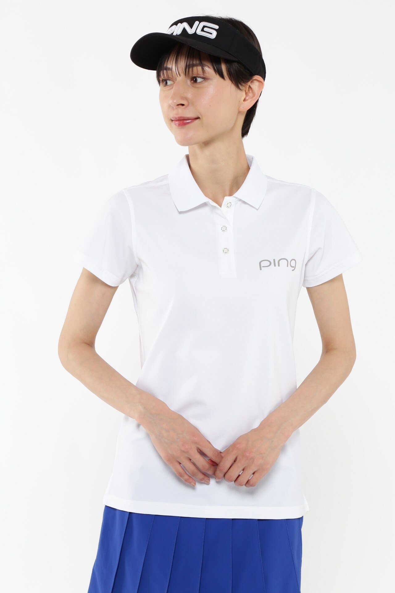 【SALE／70%OFF】PING APPAREL ストレッチカノコ半袖ポロシャツ ＜EARLY AUTUMN＞ (LADIES) ピン アパレル トップス ポロシャツ ベージュ ネイビー ホワイト