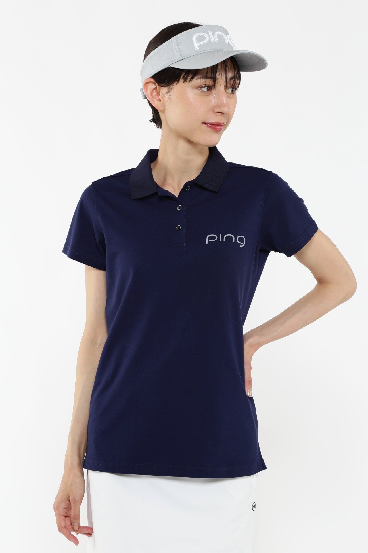 【SALE／70%OFF】PING APPAREL ストレッチカノコ半袖ポロシャツ ＜EARLY AUTUMN＞ (LADIES) ピン アパレル トップス ポロシャツ ベージュ ネイビー ホワイト