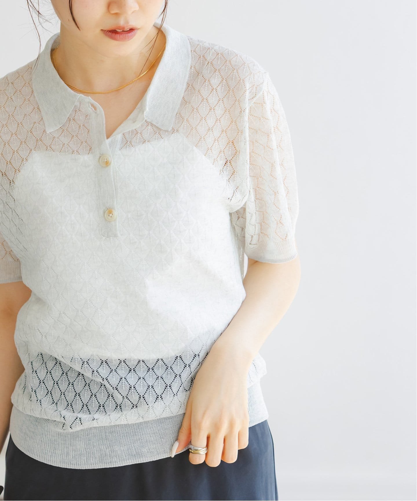 【SALE／30%OFF】NOBLE PROVOKE/プロヴォーク シアーニット ノーブル トップス ニット グレー ブラウン【送料無料】のサムネイル