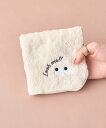 BIRTHDAY BAR おめめ 刺繍タオルハンカチ バースデイバー ファッション雑貨 ハンカチ・ハンドタオル ホワイト ブラウン