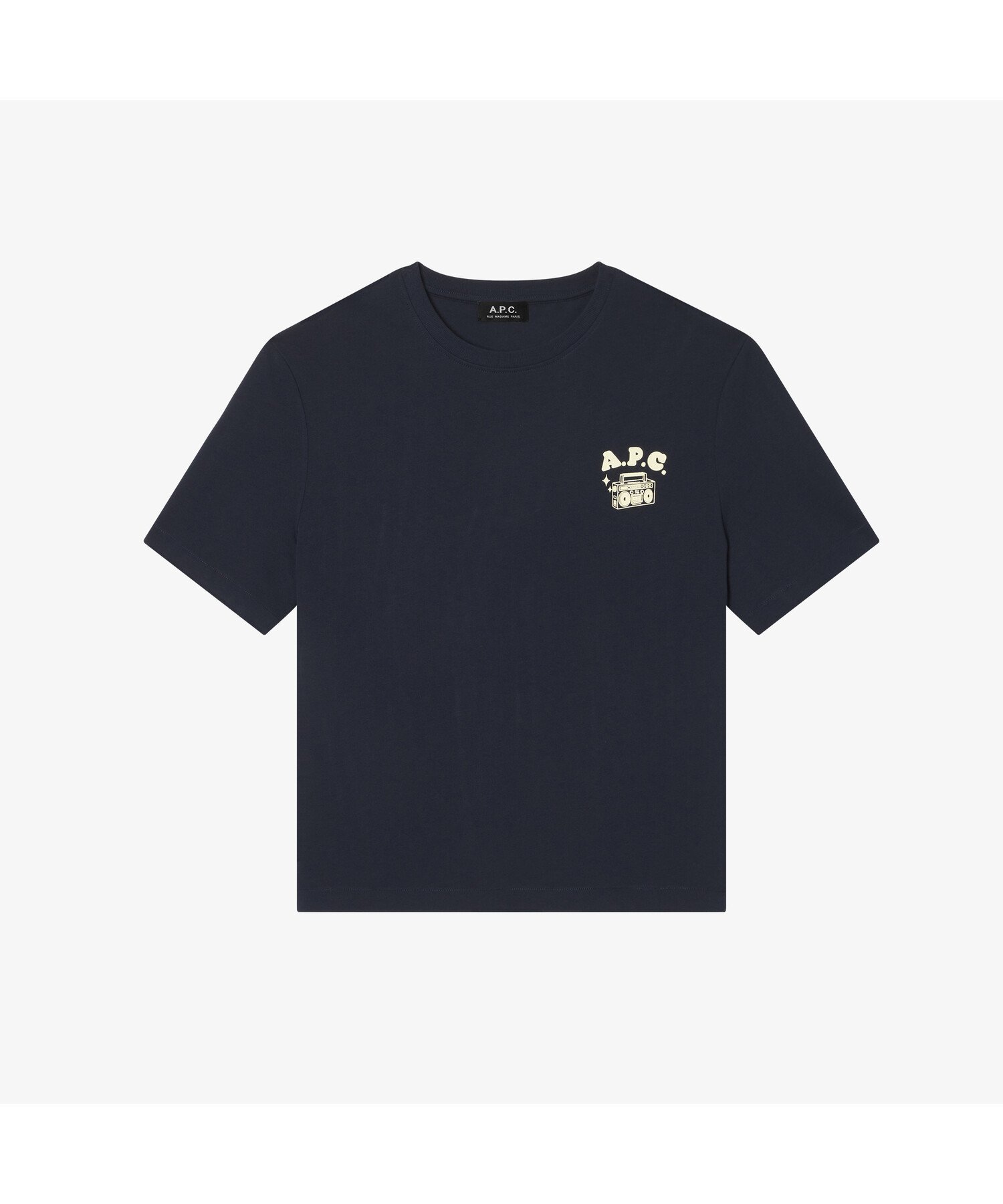 【SALE／20%OFF】A.P.C. Boxy Disco Tシャツ アー・ぺー・セー トップス カットソー・Tシャツ ネイビー ホワイト【送料無料】