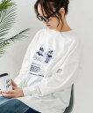 C-FORT POINT C-FORT POINT/(W)キャラロゴトレーナー ジーンズメイト トップス スウェット・トレーナー グレー ホワイト【送料無料】