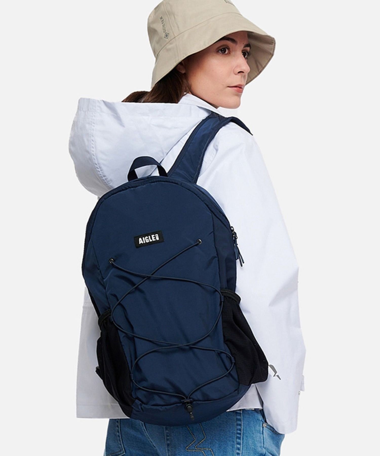 AIGLE 撥水 ライト&コンパクト バックパック 20L エーグル バッグ リュック・バックパック オレンジ ネイビー ホワイト【送料無料】