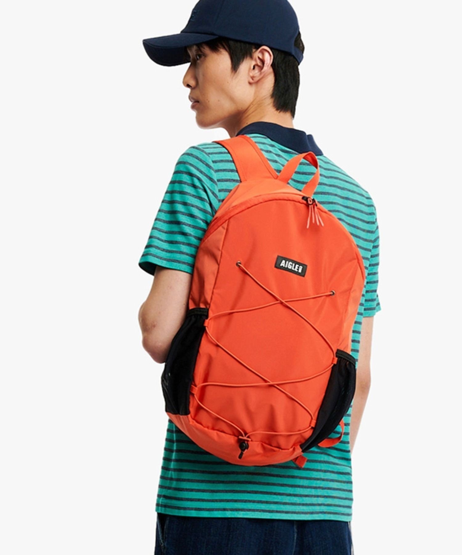 AIGLE 撥水 ライト&コンパクト バックパック 20L エーグル バッグ リュック・バックパック オレンジ ネイビー ホワイト【送料無料】