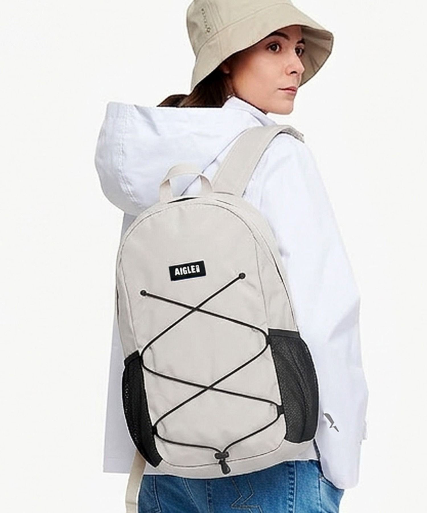 AIGLE 撥水 ライト&コンパクト バックパック 20L エーグル バッグ リュック・バックパック オレンジ ネイビー ホワイト【送料無料】