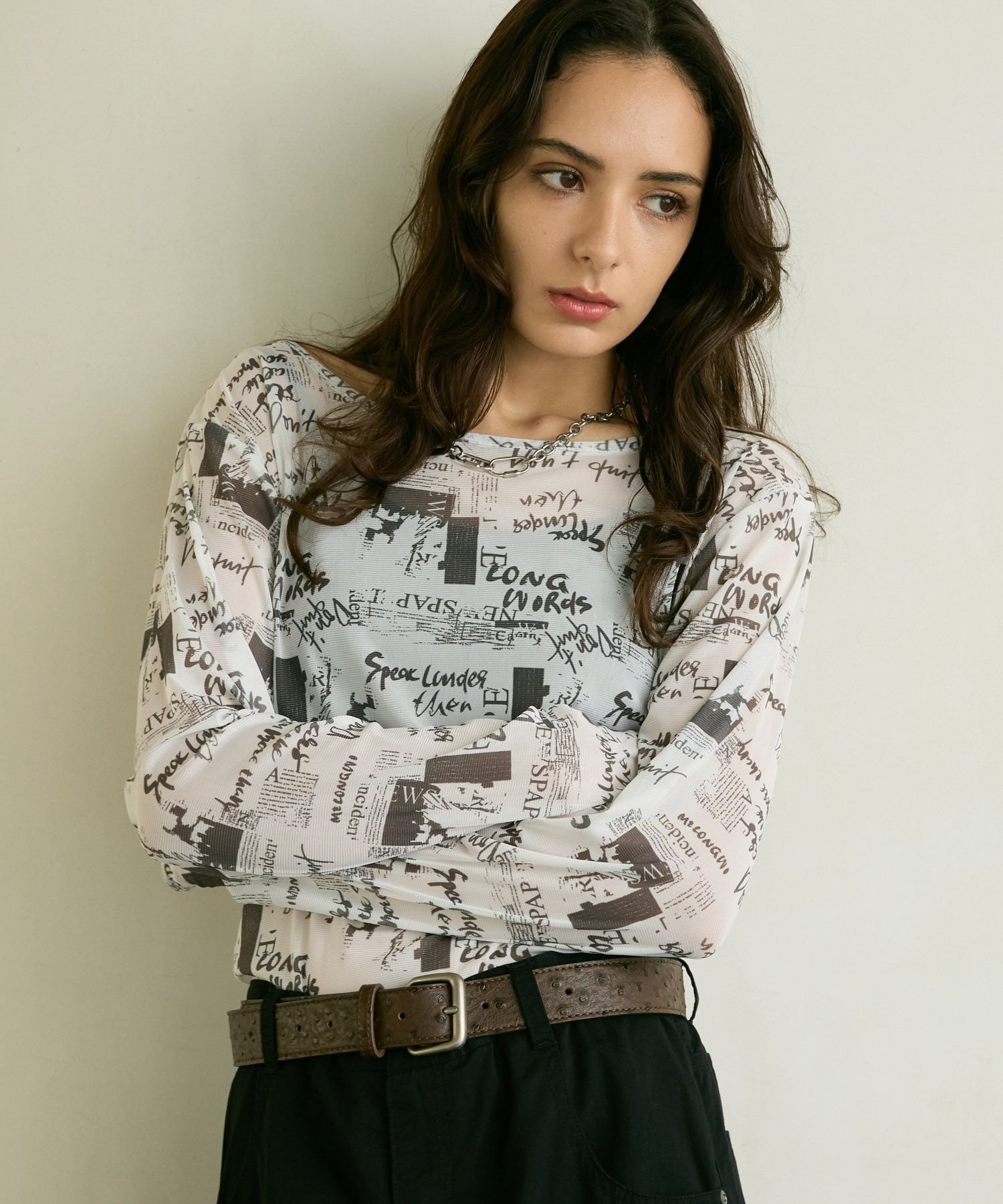 PAGEBOYLIM 【PBLIM】アソートシアートップス ページボーイ トップス カットソー・Tシャツ ブラック ブルー