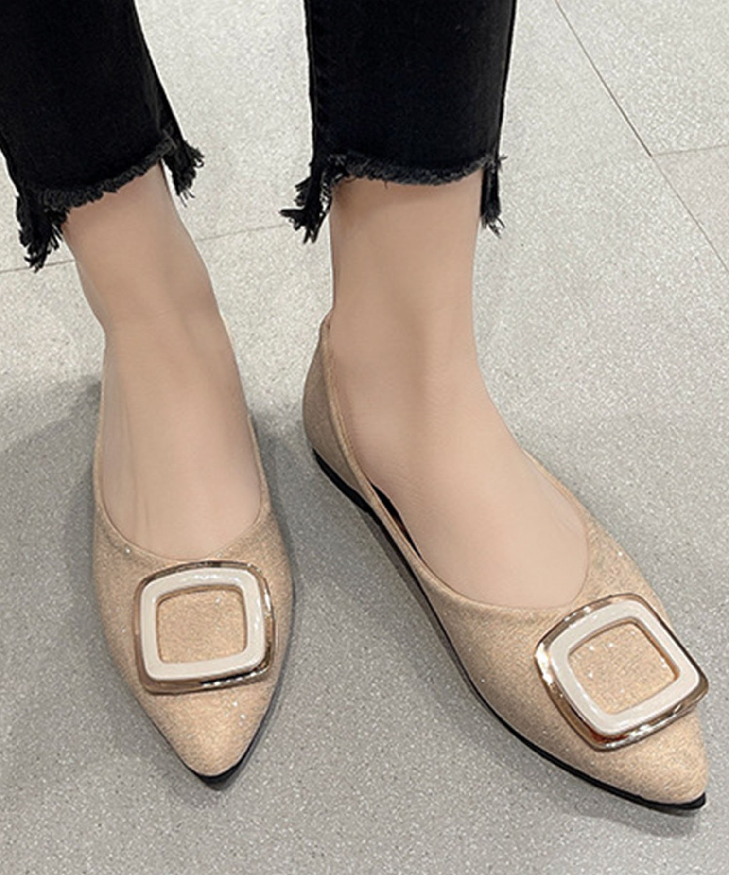 【SALE／51%OFF】Amulet 【Amulet】ポインテッドトゥバックルパンプス アミュレット シューズ・靴 パンプス ブラック ベージュ