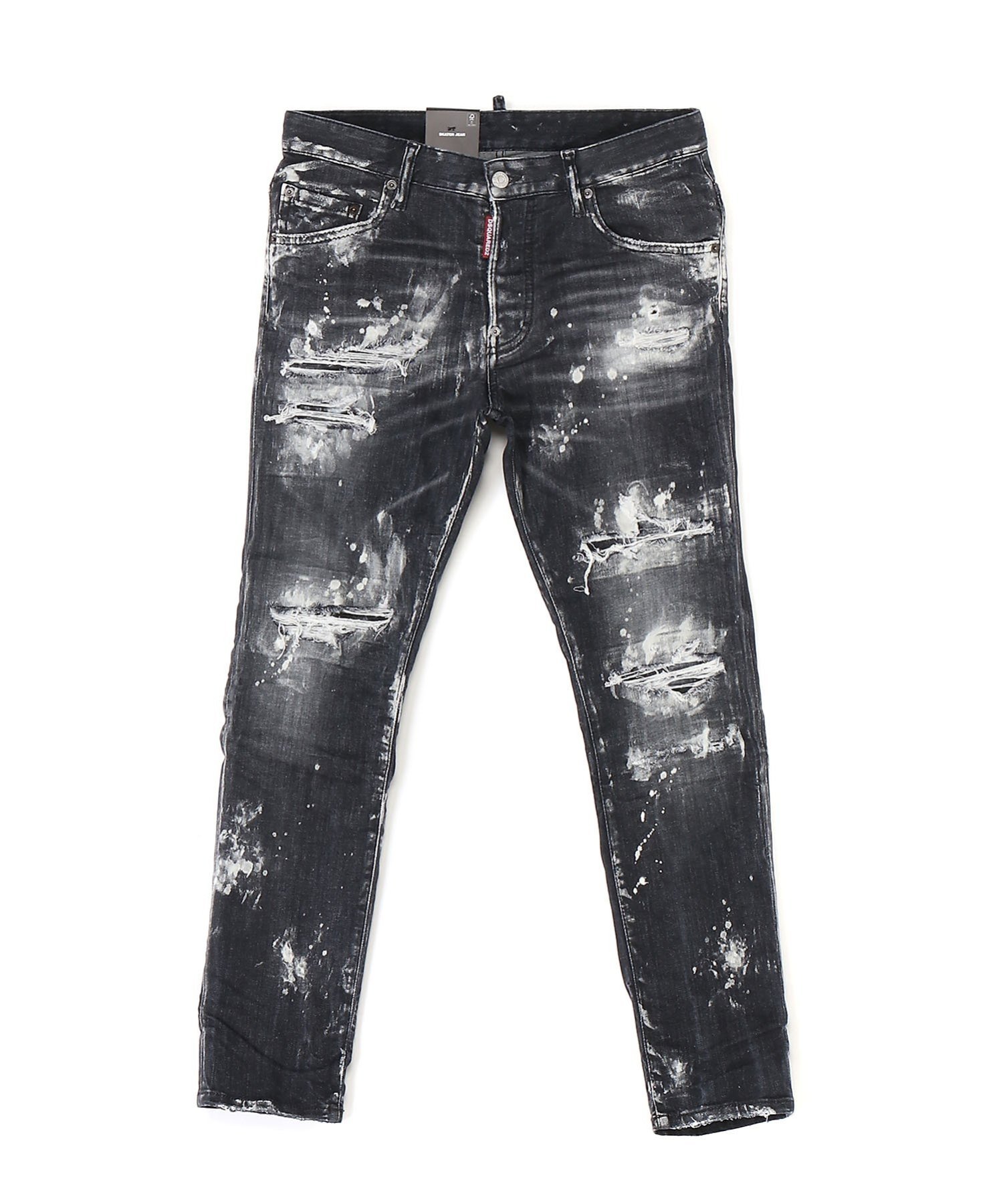 DSQUARED2 BLACK DESTROYED WASH SKATER JEANS ディースクエアード パンツ ジーンズ・デニムパンツ グレー