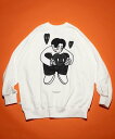 【SALE/65%OFF】Kurt Wu two side warm heart 刺繍CREW SWEAT 24AW フリークスストア トップス スウェット・ト...