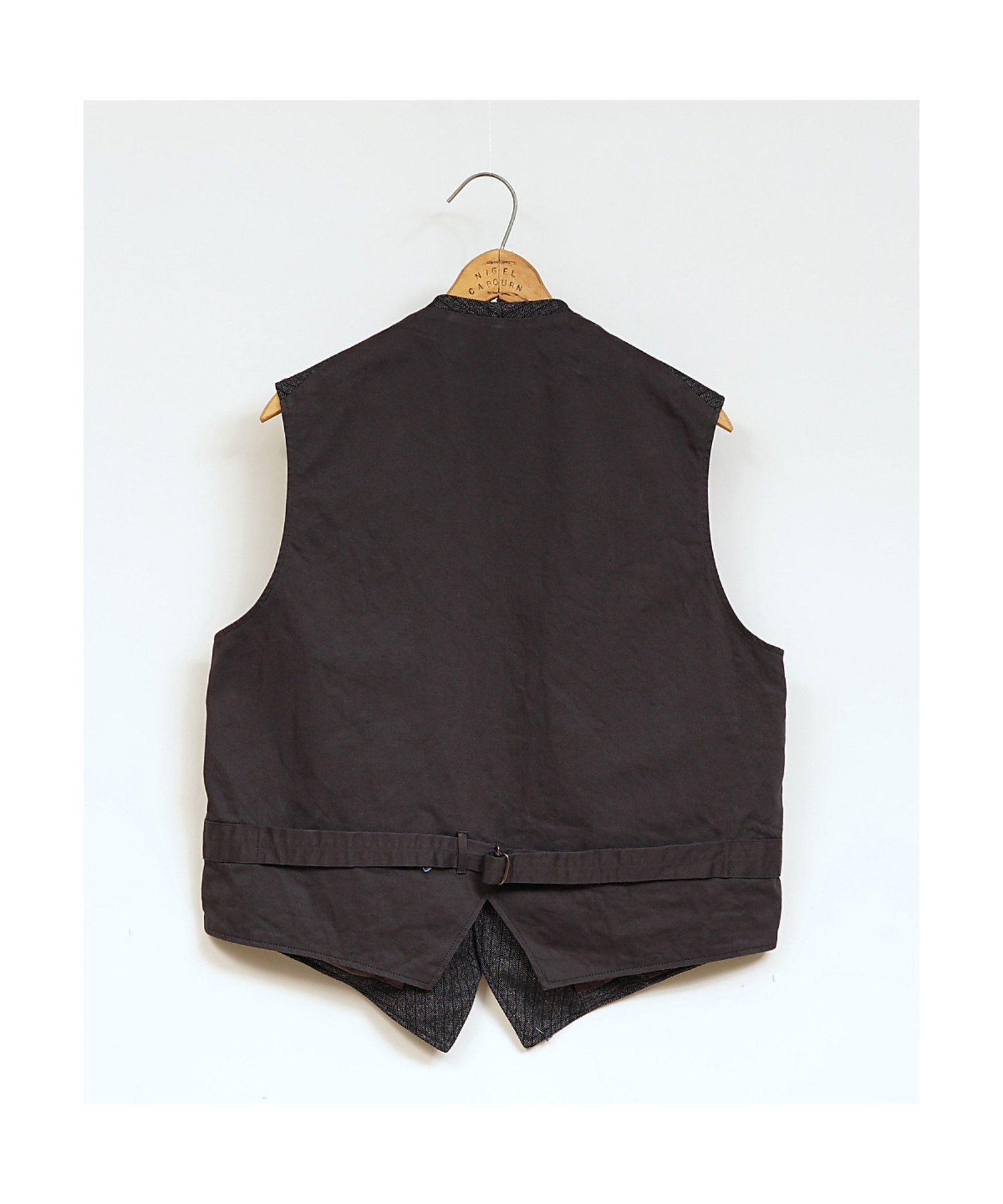 Nigel Cabourn MAN / ブラックスミスベスト - ストライプ ナイジェル・ケーボン トップス その他のトップス グレー【送料無料】