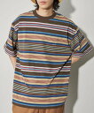 【SALE/10%OFF】CITEN <CITEN>カリフォルニアボーダーTシャツ シテン トップス カットソー・Tシャツ オレンジ ブラウン ブルー【送料無料】