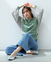 【SALE/50%OFF】BEAMS HEART WOMEN ふんわり袖 異素材プルオーバー ビームス アウトレット トップス その他のトップス ネイビー グリーン グレー ブラック ブラウン