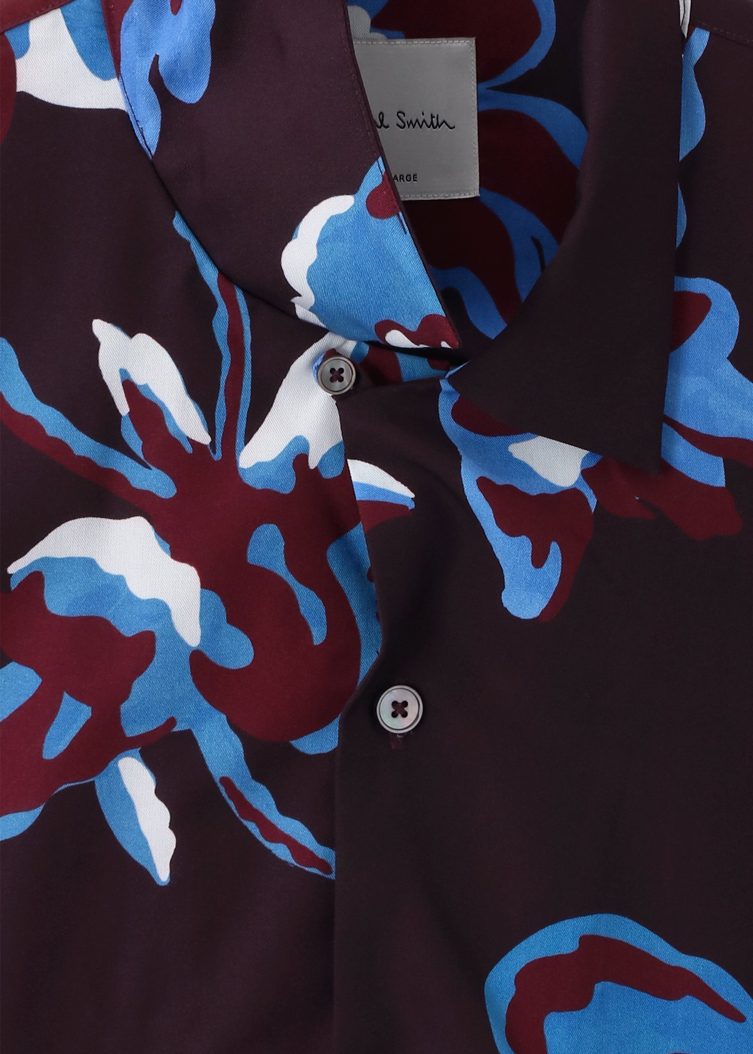 Paul Smith "Bohemia" オープンカラーシャツ ポール・スミス トップス シャツ・ブラウス ホワイト レッド【送料無料】