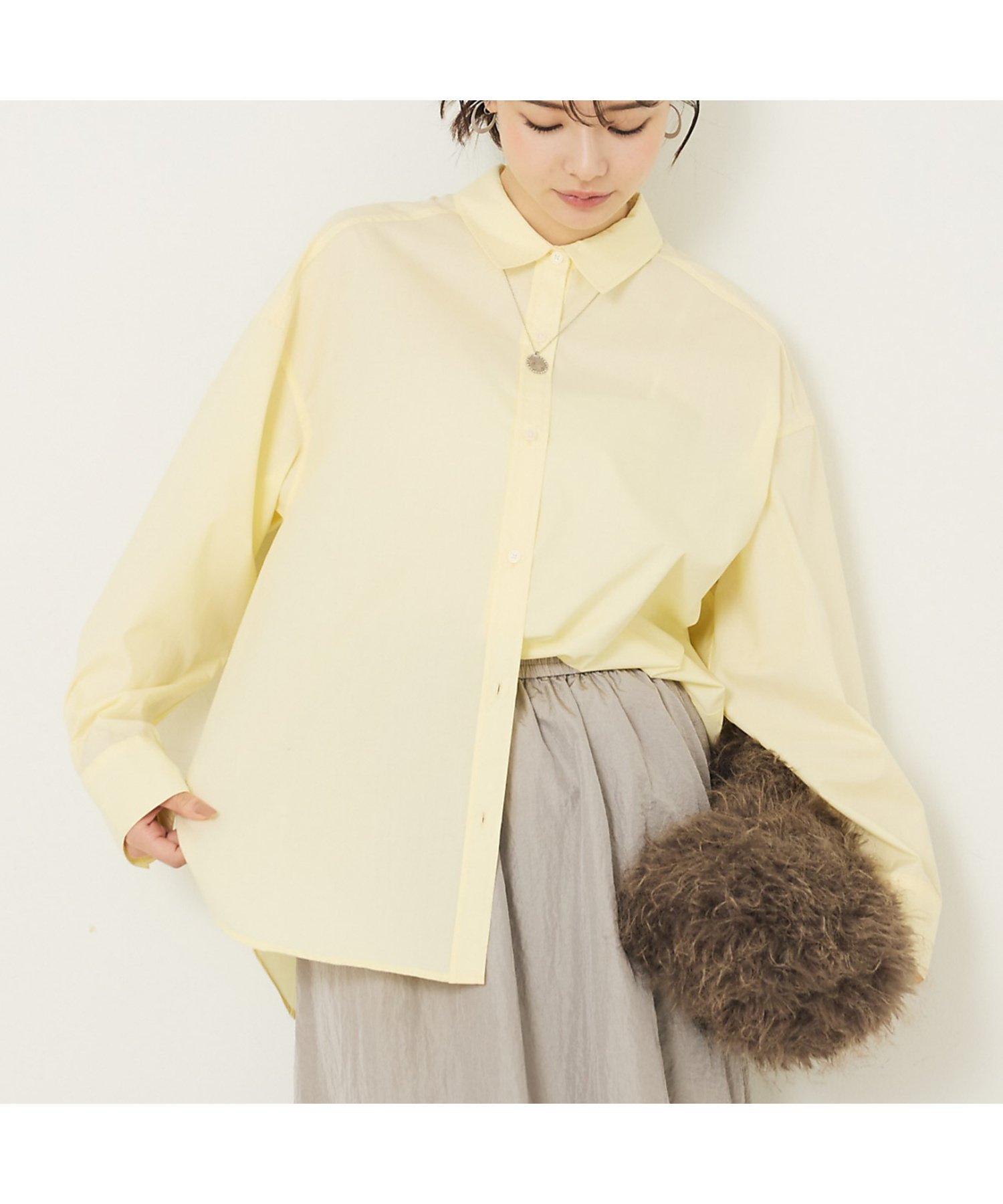 abahouse mavie メンズライクオーバーシャツ アバハウス マヴィ トップス シャツ・ブラウス ホワイト ..