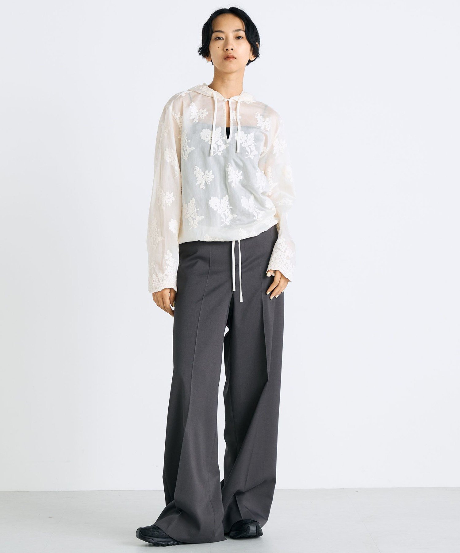 【SALE／40%OFF】EDITION ウールライク スラックス トゥモローランド パンツ スラックス・ドレスパンツ グレー カーキグリーン【送料無料】