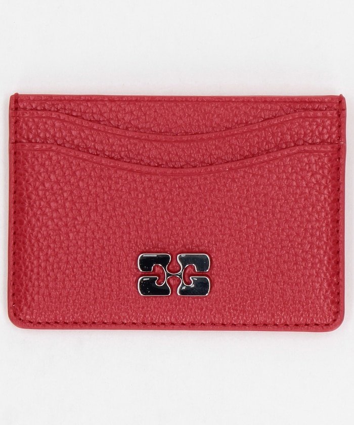 Synthetic Leather - GANNI Bou Card Holder Grained / B3010246 フリークスストア 財布・ポーチ・ケース 名刺入れ・カードケース レッド【送料無料】