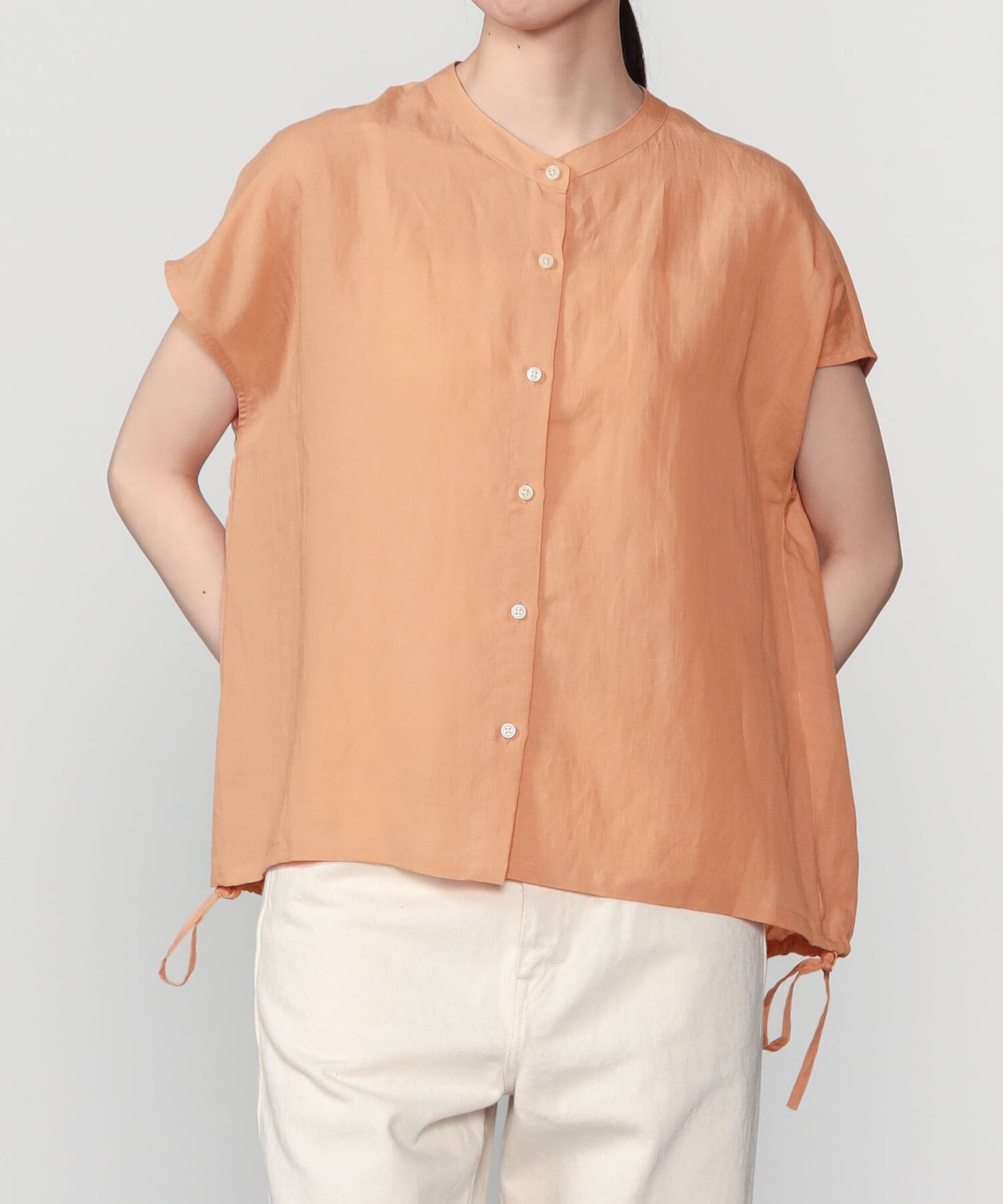 Bshop nicholson & nicholson ｜＜別注＞フレンチスリーブ ブラウス WOMEN ビショップ トップス シャツ・ブラウス ピンク ベージュ ネイビー ブルー
