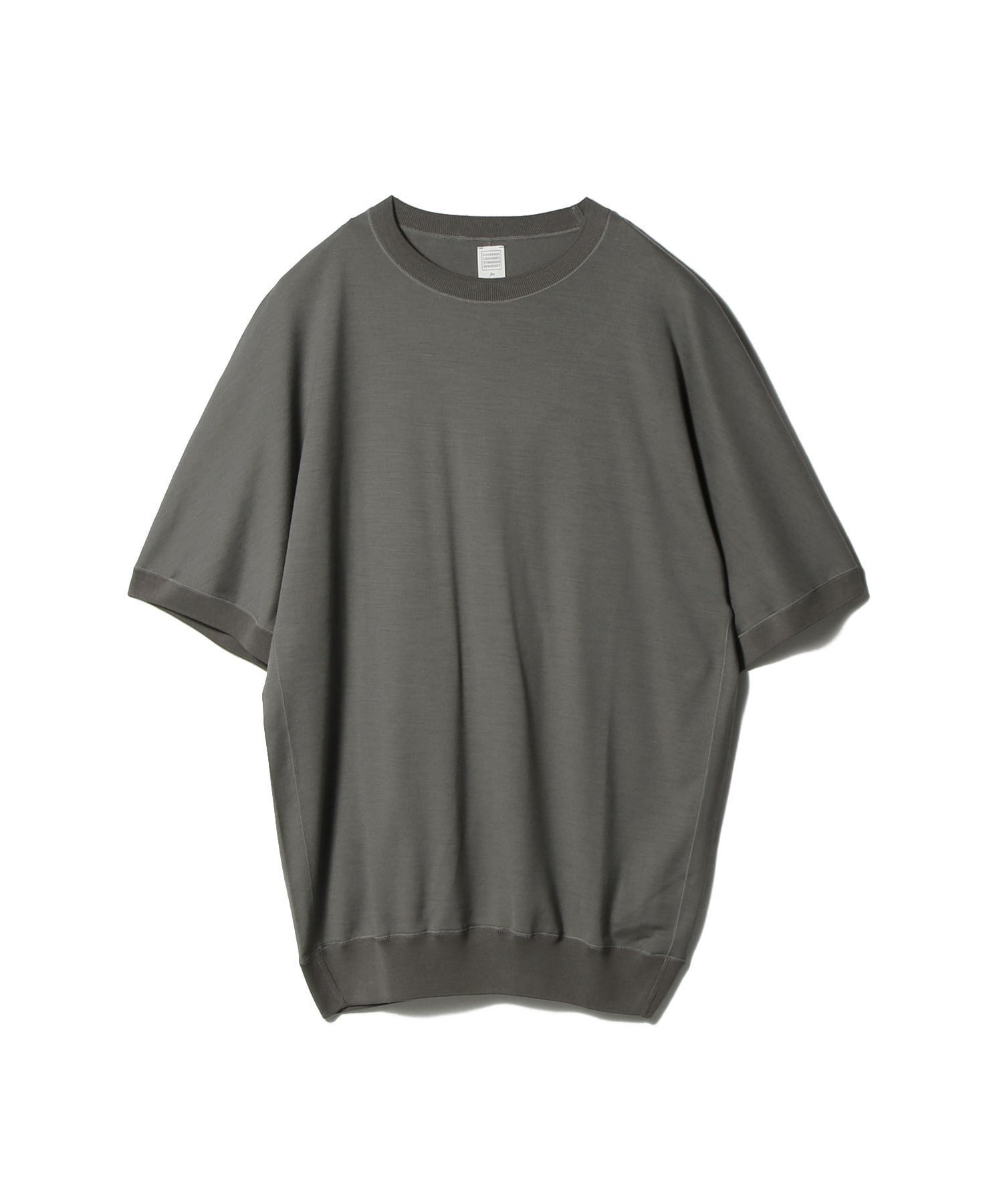 GOOD PEOPLE GOOD STITCHING GOOD PRODUCT for ESTNATION GOOD PEOPLE GOOD STITCHING GOOD PRODUCT for ESTNATION / ショートスリーブ クルーニット エストネーション トップス ニット ブラック グレー【送料無料】