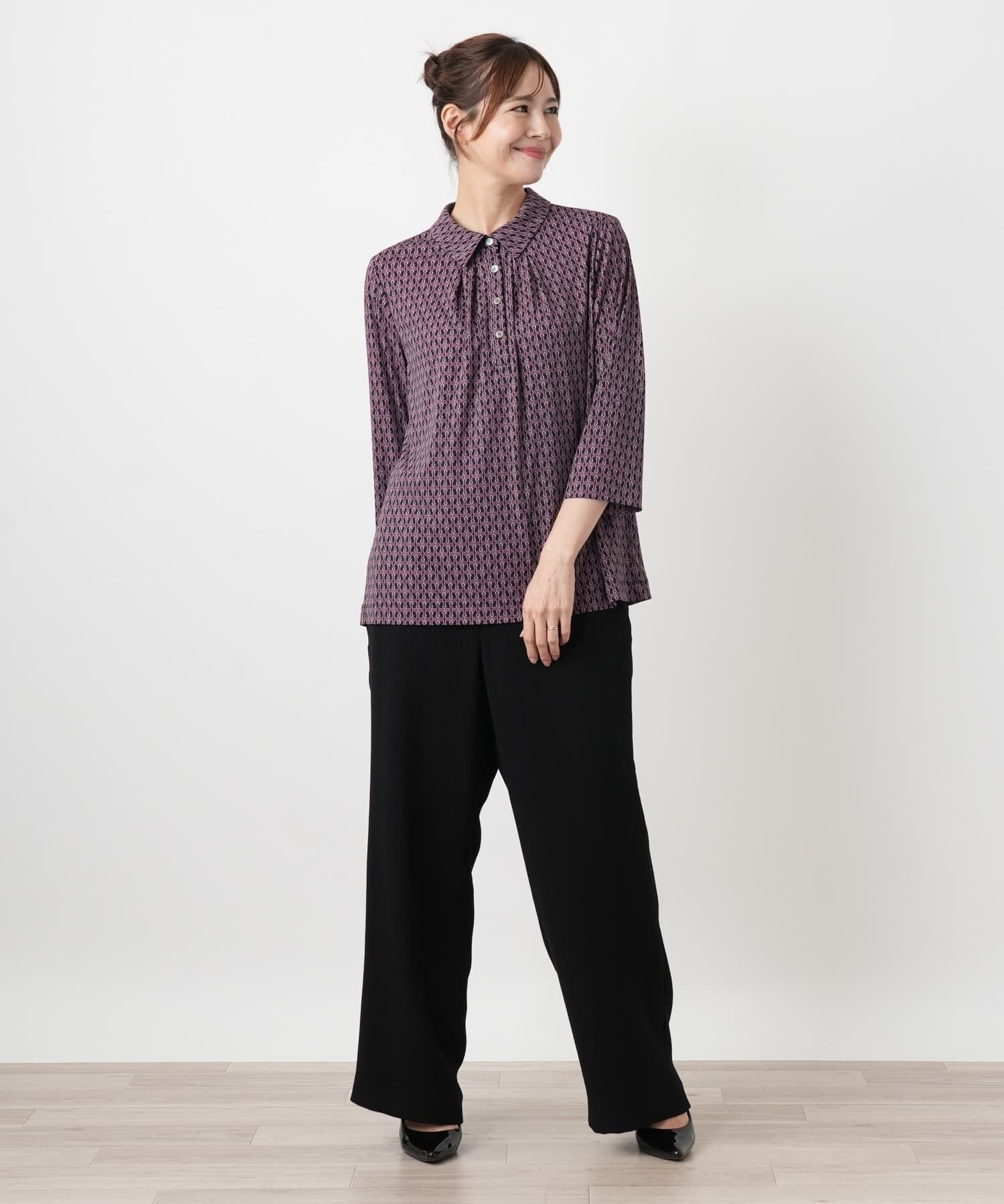 Leilian PLUS HOUSE カットソー【ROCHAS Premiere】 レリアン プラスハウス トップス カットソー・Tシャツ レッド