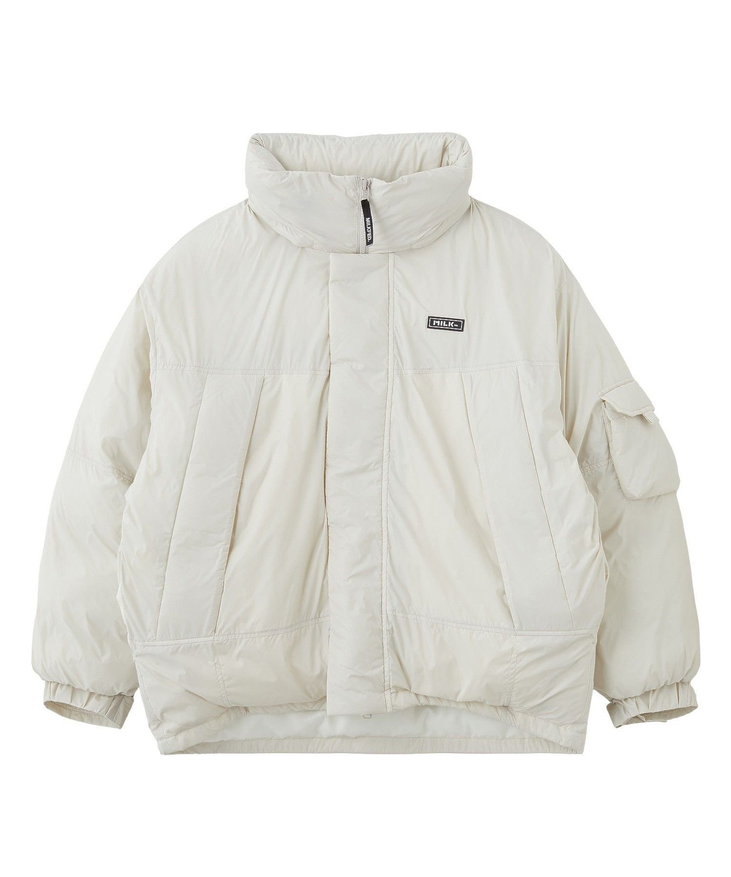 MILKFED. OVERSIZED PUFFER JACKET ミルクフェド ジャケット・アウター その他のジャケット・アウター ホワイト ブラック