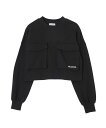 【SALE／30%OFF】MILKFED. DOUBLE POCKET SWEAT TOP ミルクフェド トップス スウェット・トレーナー ブラック ホワイト ピンク【送料無料】