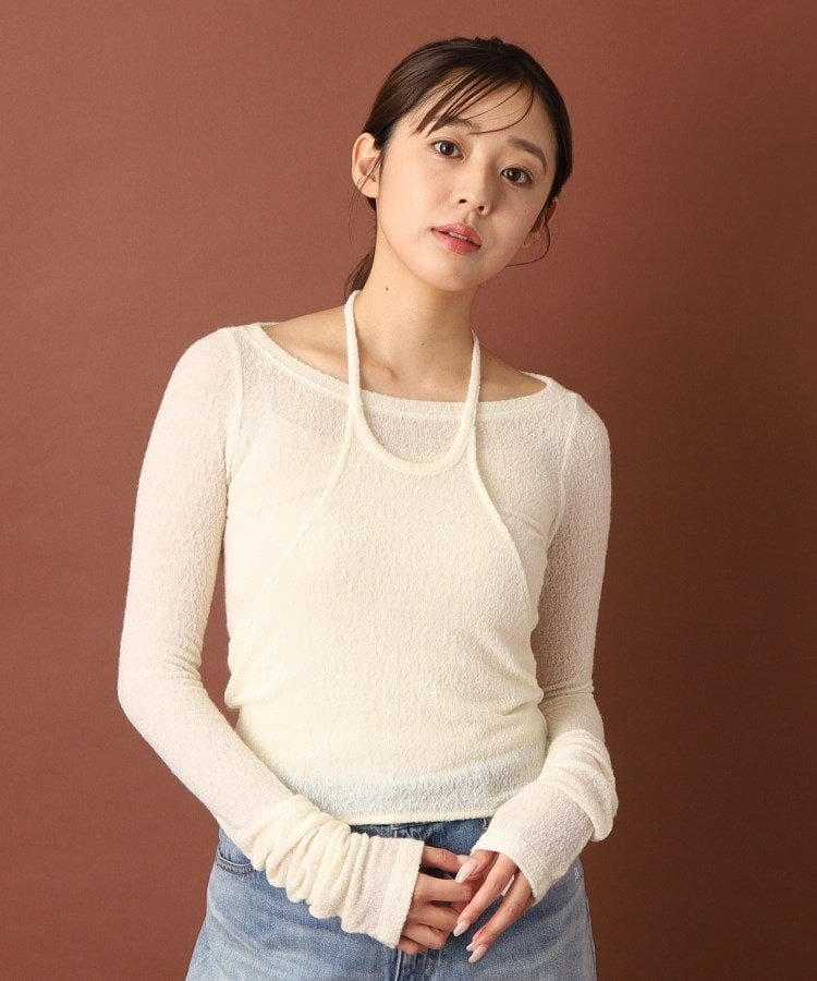 【SALE／60%OFF】DRESSTERIOR muller of yoshiokubo(ミュラーオブヨシオクボ)レイヤードトップス ドレステリア トップス カットソー・Tシャツ ホワイト【送料無料】