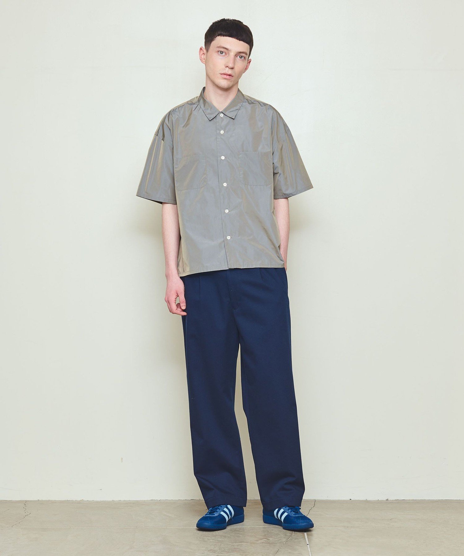 【SALE／70%OFF】UNITED ARROWS & SONS ＜UNITED ARROWS & SONS＞ PE/CHAMB/TFT SS SHIRT/ショートスリーブシャツ ユナイテッドアローズ アウトレット トップス シャツ・ブラウス グレー ブラウン【送料無料】
