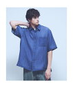 ABAHOUSE LASTWORD スーパーシアー ラメドビー 半袖シャツ / オーバーサイズ アバハウス トップス シャツ・ブラウス ブラック ネイビー ホワイト グリーン【送料無料】