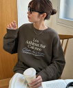 Discoat 【AW先行予約/ユニセックス】LesAuthieux刺繍ロゴスウェット ディスコート トップス カットソー・Tシャツ ホワイト ベージュ ブラウン【送料無料】