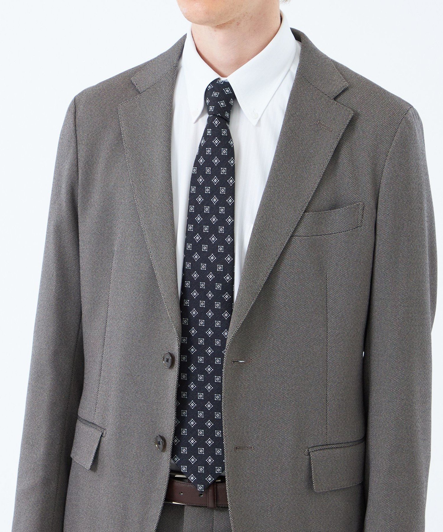 【SALE／31%OFF】MACKINTOSH PHILOSOPHY スクエア小紋 レギュラータイ マッキントッシュ フィロソフィー スーツ・フォーマル ネクタイ・蝶ネクタイ グレー ネイビー【送料無料】