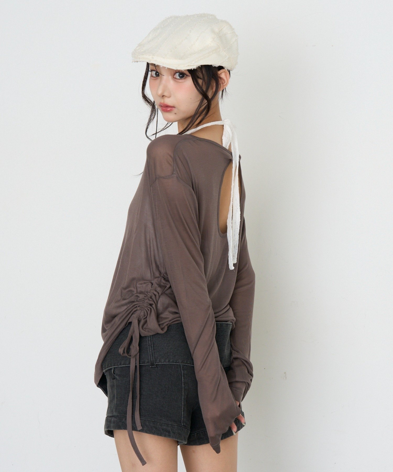 PAL GROUP OUTLET 【RAY CASSIN】シアールーズロゴTシャツ パル グループ アウトレット トップス カットソー・Tシャツ グレー