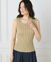【SALE/40%OFF】I.T.'S. international 2wayネックリブノースリーブ イッツインターナショナル トップス ノースリーブ・タンクトップ ベージュ【送料無料】(4)