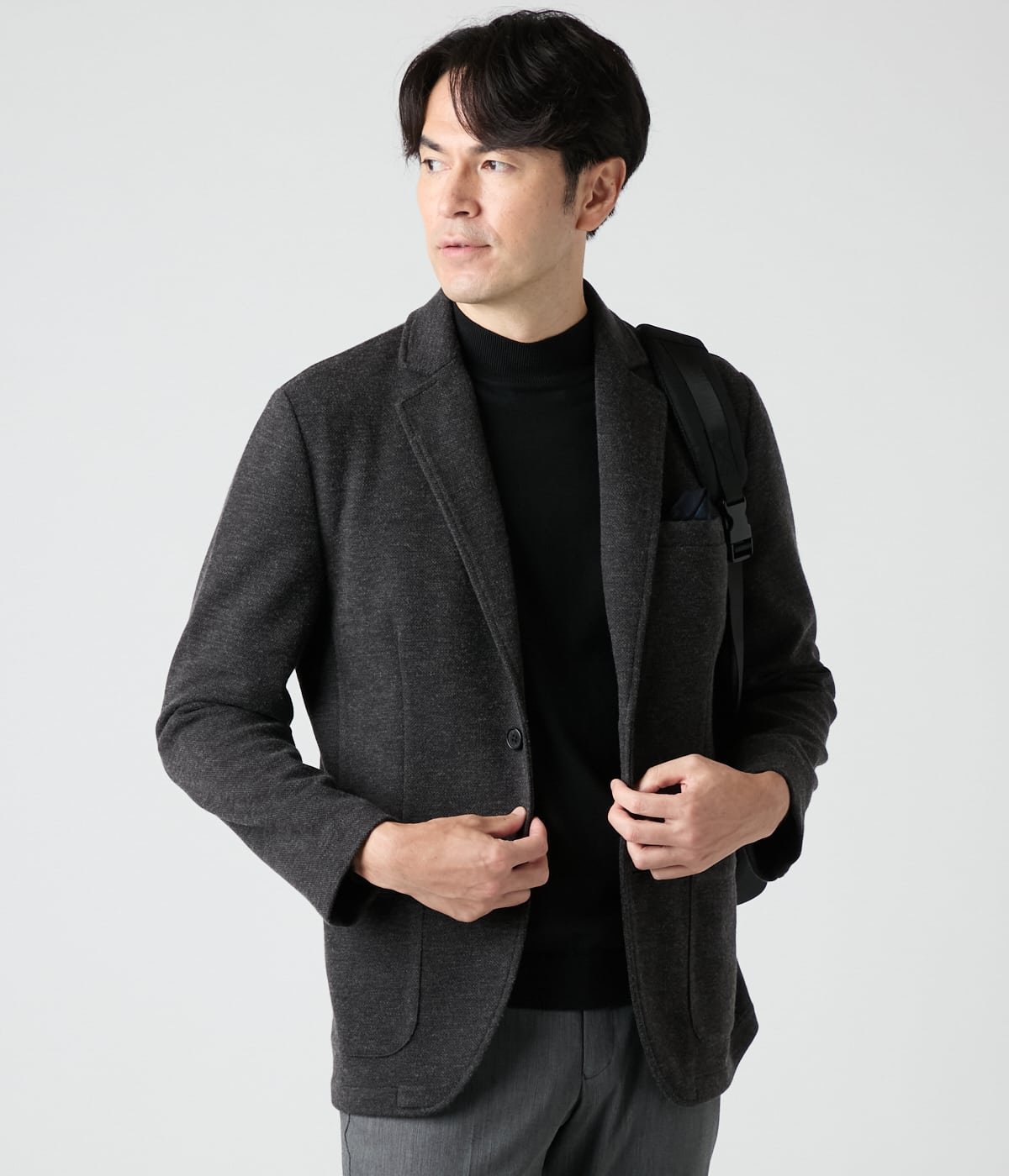 【SALE／10%OFF】NEWYORKER MEN 【ストレッチ・ウォッシャブル】 カットソージャケット ニューヨーカー トップス カットソー・Tシャツ【送料無料】