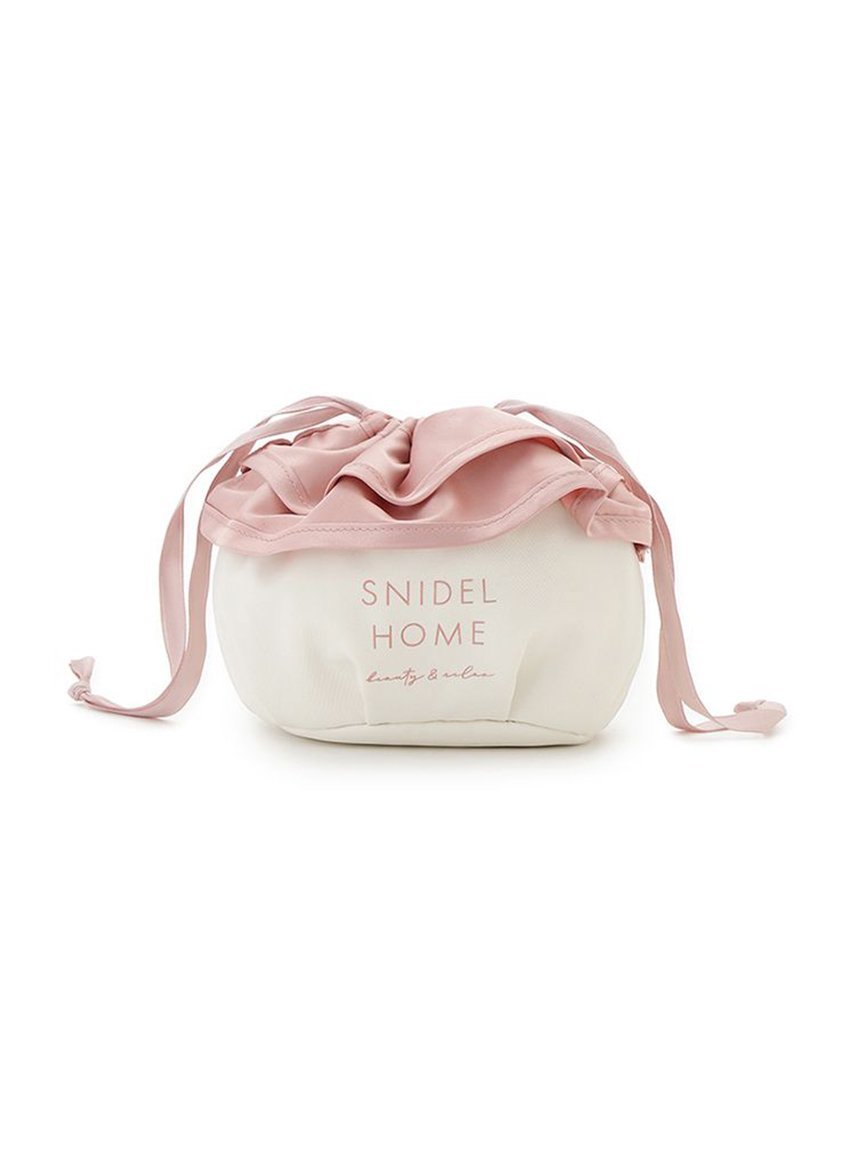 SNIDEL HOME 【保冷機能付き】フリル巾着ポーチ スナイデルホーム 財布・ポーチ・ケース ポーチ ブラック