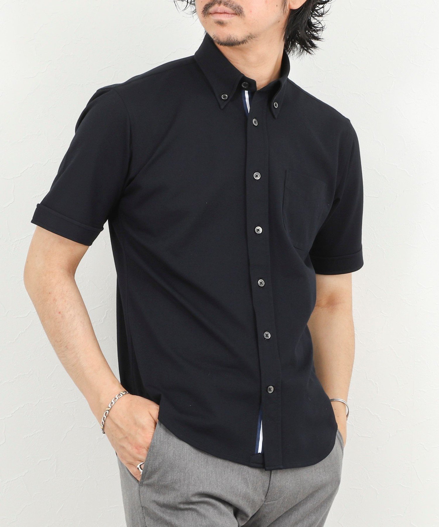 NOLLEY'S goodman 《ビジカジ対応》カノコテープBD SS 半袖ボタンダウンシャツ 26SS ノーリーズ トップス シャツ・ブラウス ブルー ネイビー ベージュ【送料無料】