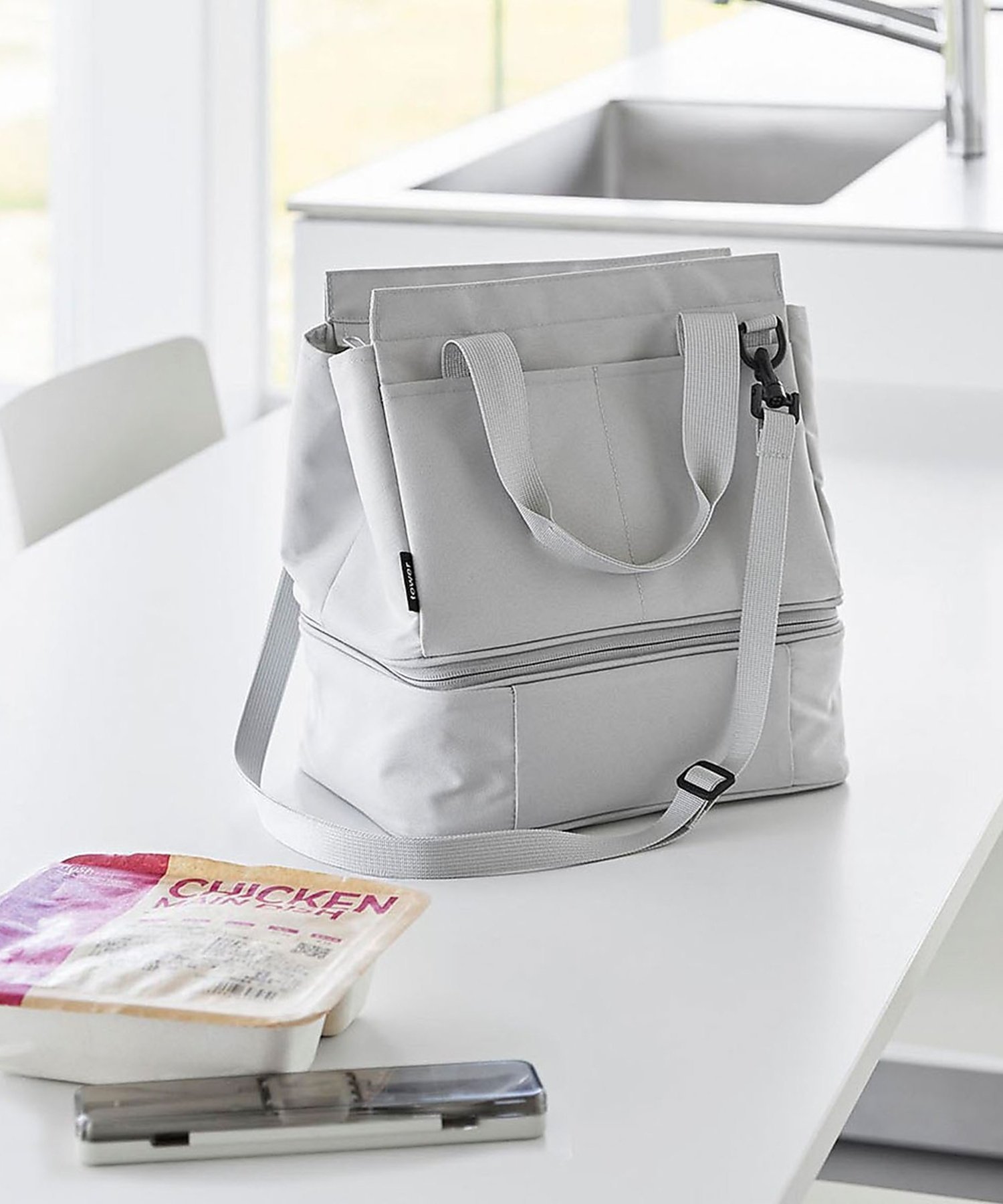collex セパレートできる横からパッとランチバッグ / 保冷・保温 2WAY コレックス 食器・調理器具・キッチン用品 その他の食器・調理器具・キッチン用品 グレー ブラック
