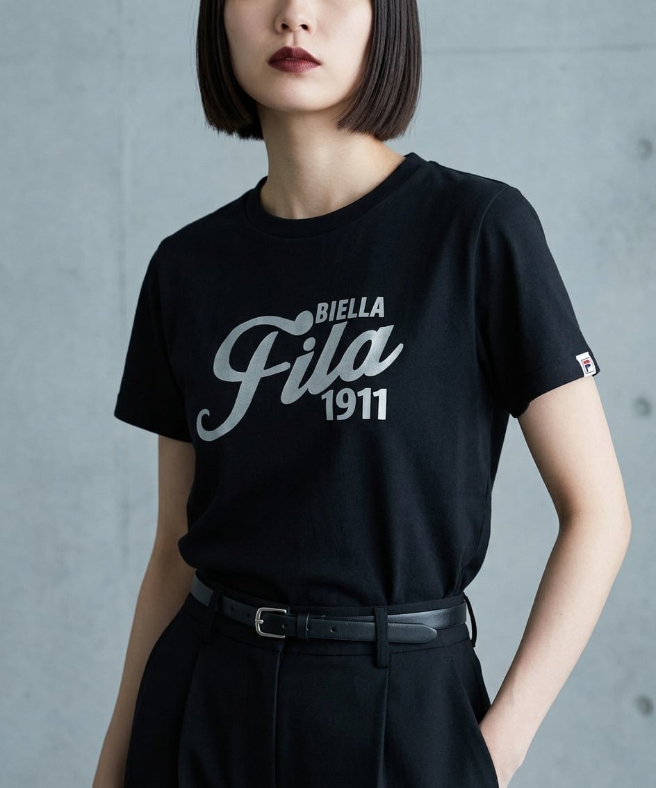 【SALE／30%OFF】FILA S/S T-SHIRTS フィラ トップス カットソー・Tシャツ ブラック ホワイト