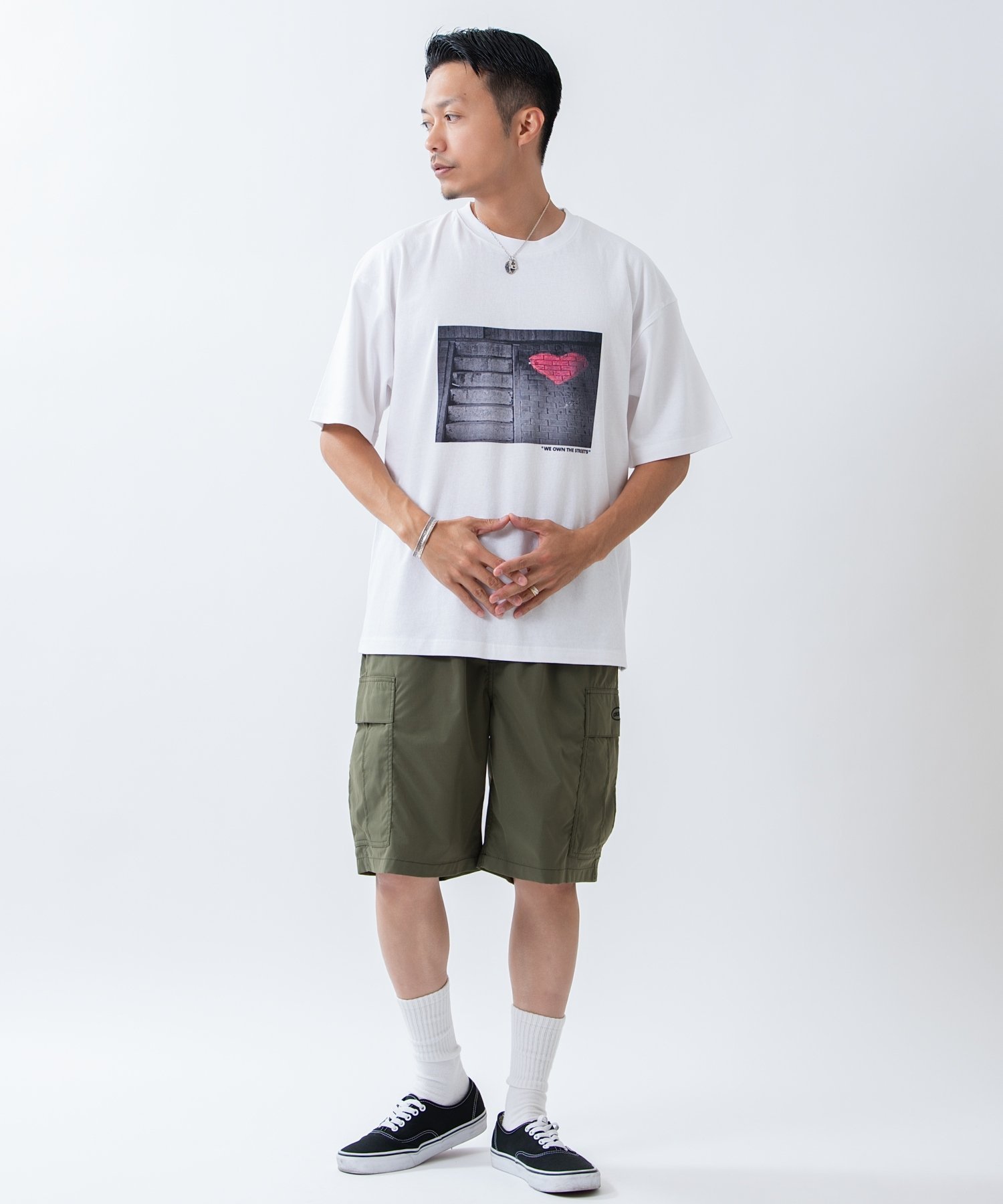 improves ハートアートフォト 半袖Tシャツ インプローブス トップス カットソー・Tシャツ ホワイト