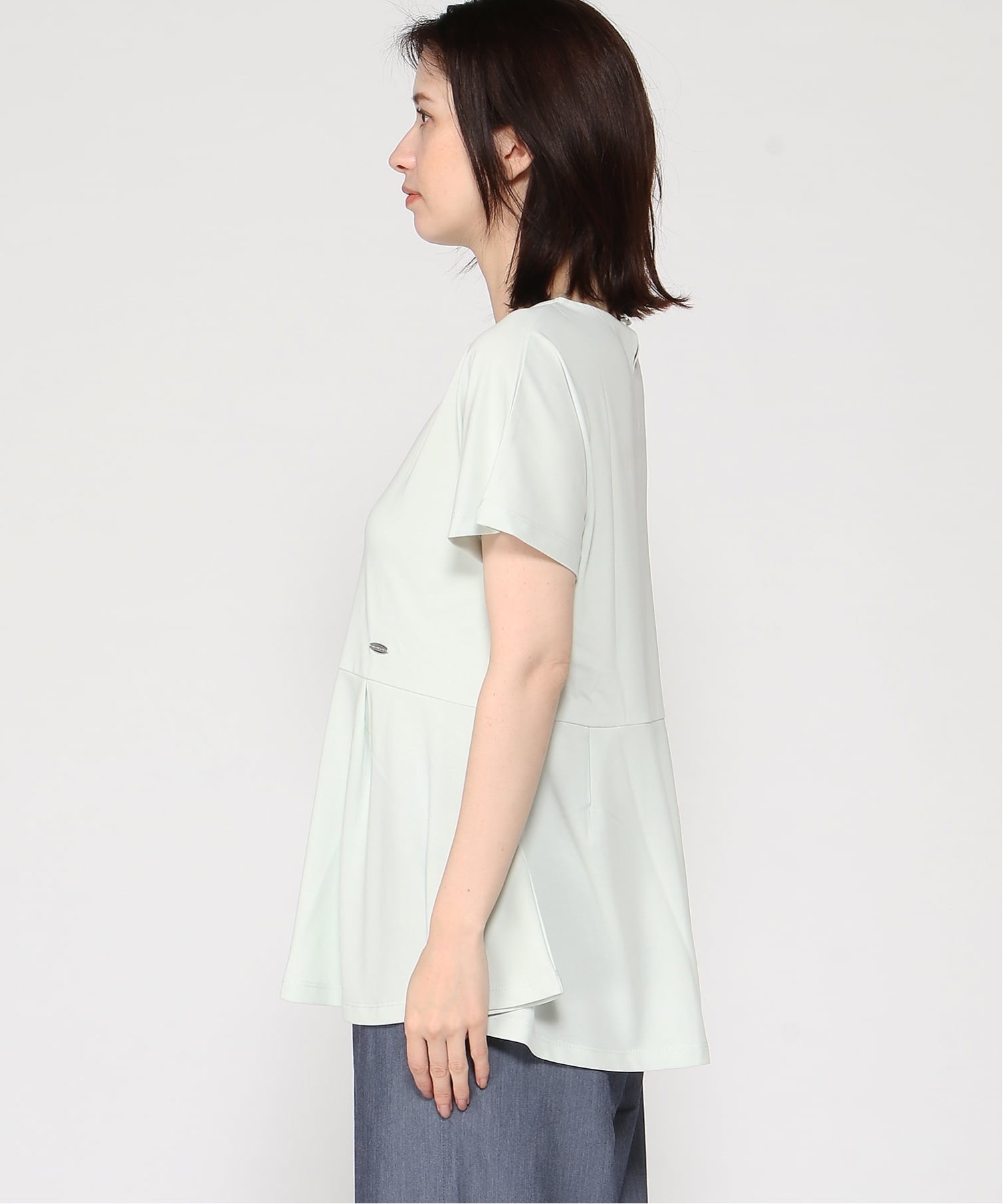(W)プぺラムカットソー クロコダイル トップス カットソー・Tシャツ グリーン ブルー