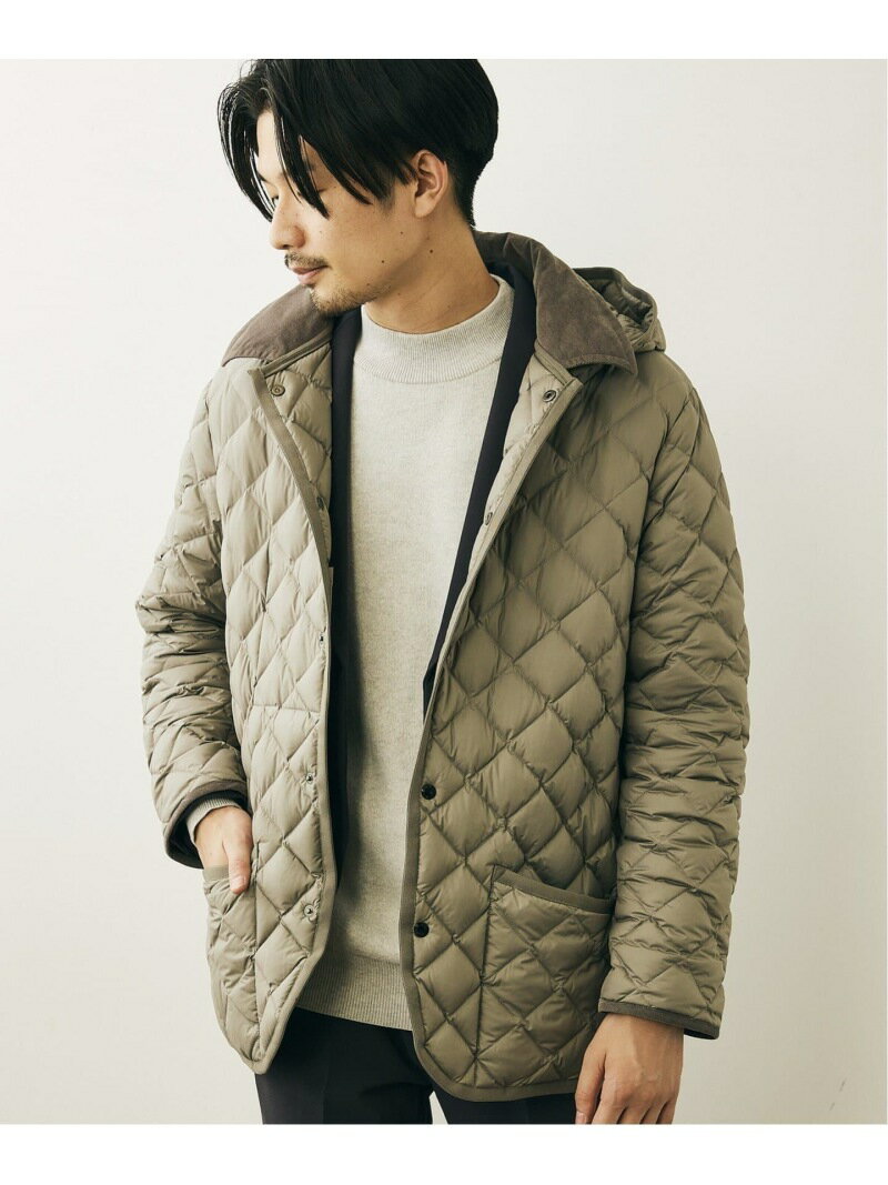 417 EDIFICE 【Traditional Weatherwear】 417別注 WAVERLY TW DOWN / ダウン フォーワンセブン エディフィス コート/ジャケット コート/ジャケットその他 ブラック グレー【送料無料】