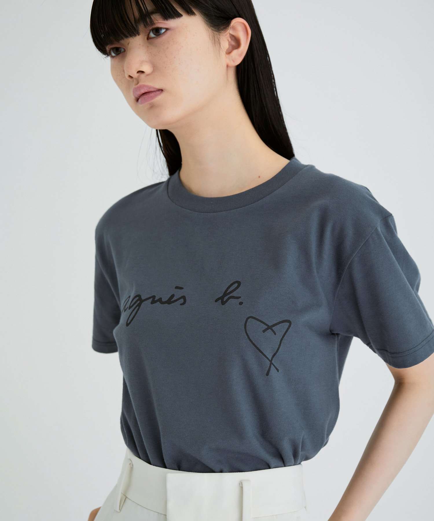 ADAM ET ROPE' FEMME 【一部カラーWEB限定】【agnes b. pour ADAM ET ROPE'】HEAT-Tシャツ アダムエロペ トップス その他のトップス グレー ベージュ【送料無料】