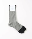 EDIFICE THE ROLE DESIGN (ザ ロールデザイン) BICOLOR RIB SOCKS MENS RLD-666-239017 エディフィス 靴下・レッグウェア 靴下 ホワイト グレー(4)