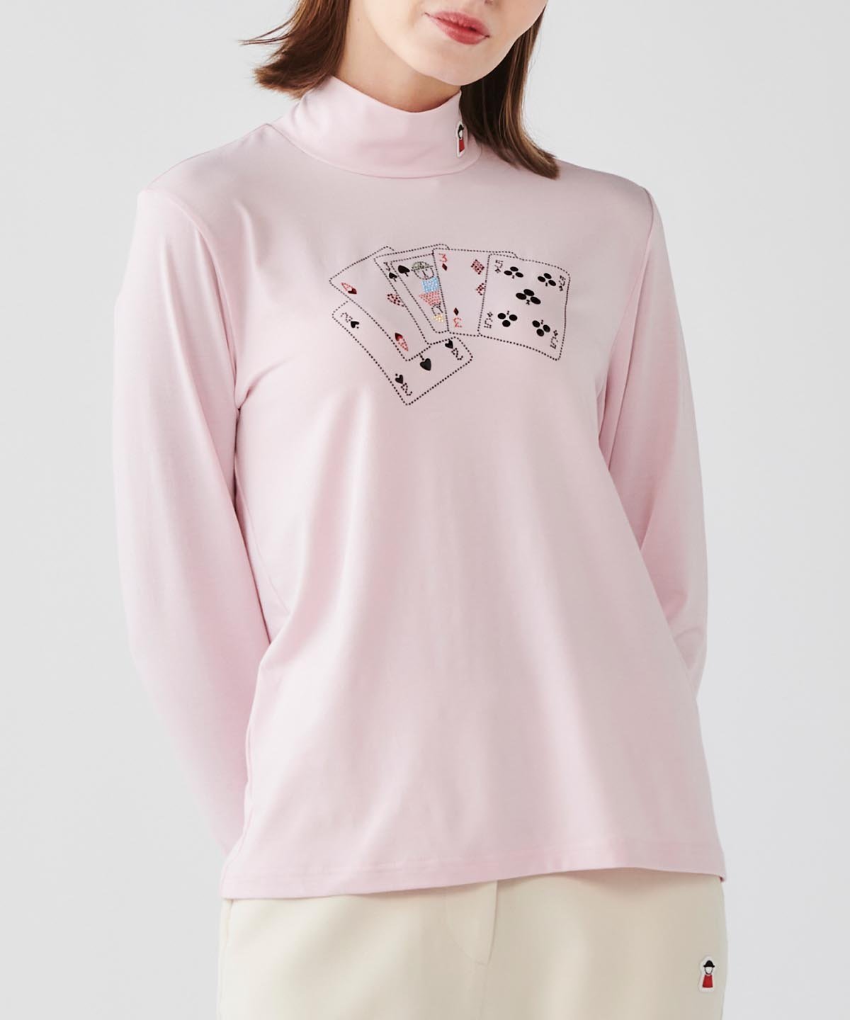 【SALE／40%OFF】Picone Club UV冷感トランプ柄ハイネックプルオーバー ピッコーネクラブ トップス カットソー・Tシャツ パープル ピンク ブラック ホワイト【送料無料】